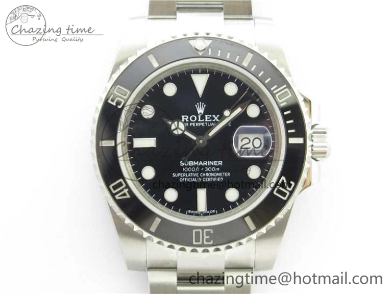 Submariner 116610 LN Black Ceramic ZZF 904L 1:1 Best Edition on SS Bracelet A2836