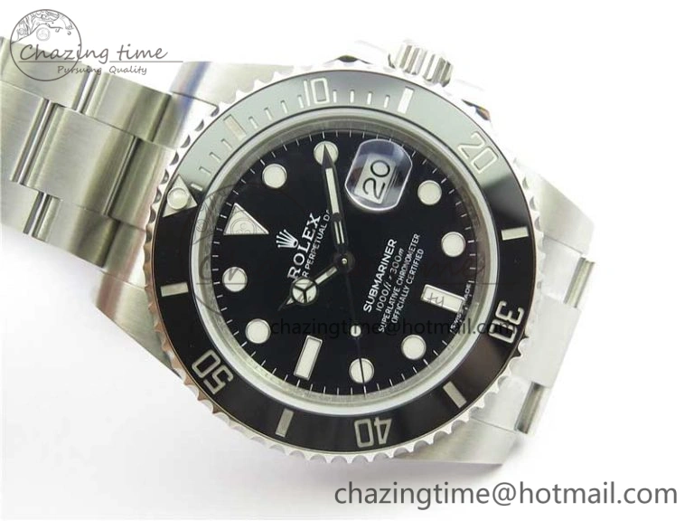 Submariner 116610 LN Black Ceramic ZZF 904L 1:1 Best Edition on SS Bracelet A2836