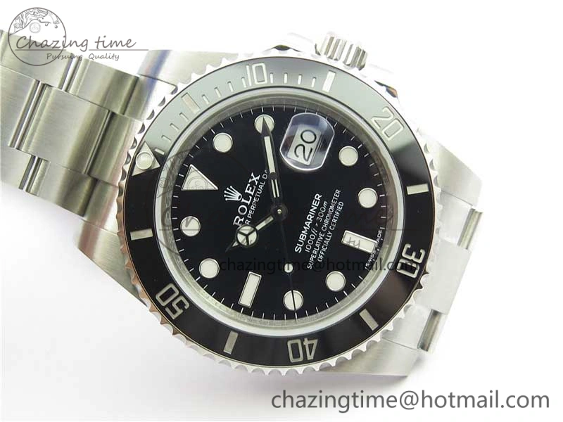 Submariner 116610 LN Black Ceramic ZZF 904L 1:1 Best Edition on SS Bracelet A2836