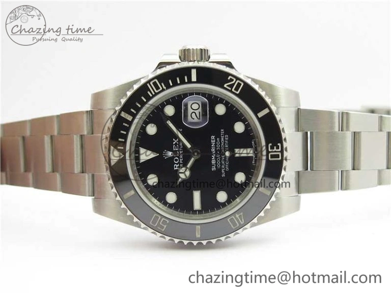 Submariner 116610 LN Black Ceramic ZZF 904L 1:1 Best Edition on SS Bracelet A2836