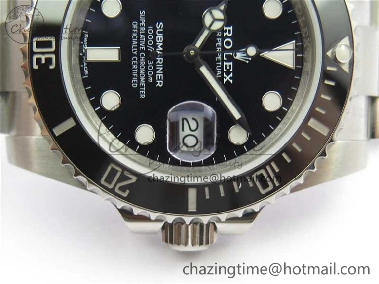 Submariner 116610 LN Black Ceramic ZZF 904L 1:1 Best Edition on SS Bracelet A2836