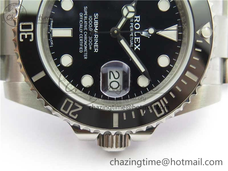 Submariner 116610 LN Black Ceramic ZZF 904L 1:1 Best Edition on SS Bracelet A2836