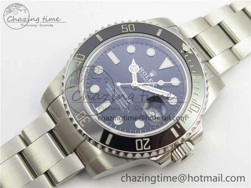 Submariner 116610 LN Black Ceramic ZZF 904L 1:1 Best Edition on SS Bracelet A2836