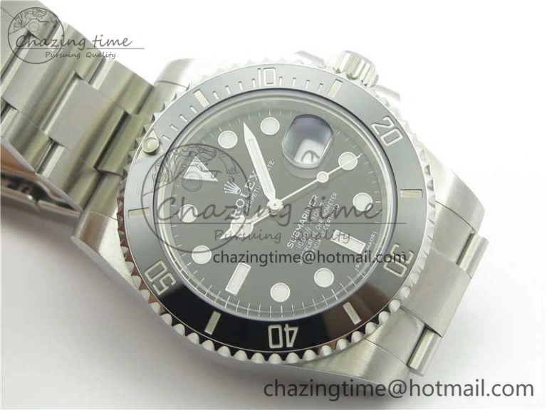 Submariner 116610 LN Black Ceramic ZZF 904L 1:1 Best Edition on SS Bracelet SA3135 V2