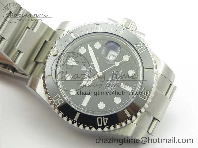 Submariner 116610 LN Black Ceramic ZZF 904L 1:1 Best Edition on SS Bracelet SA3135 V2