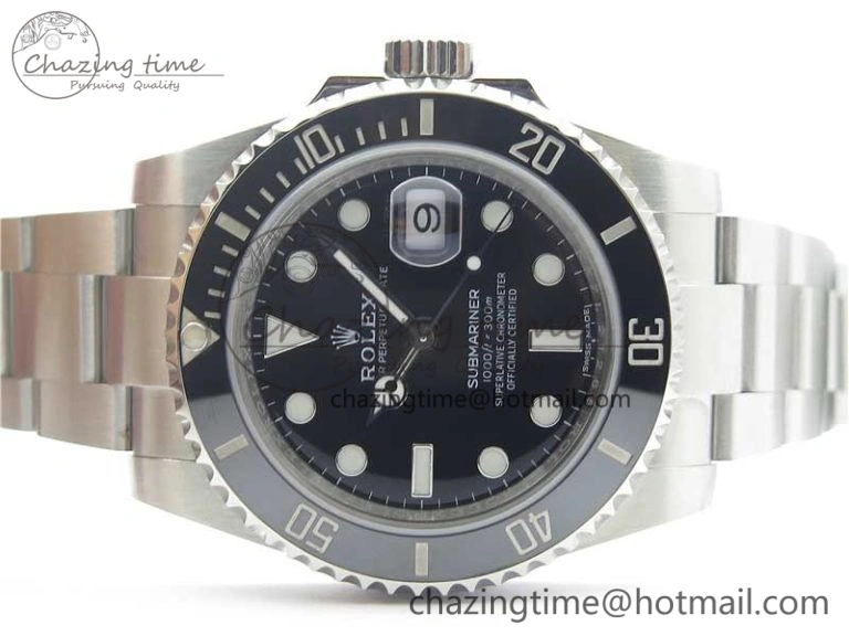 Submariner 116610 LN Black Ceramic ZZF 904L 1:1 Best Edition on SS Bracelet SA3135 V2