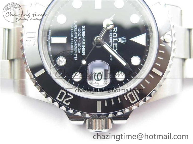 Submariner 116610 LN Black Ceramic ZZF 904L 1:1 Best Edition on SS Bracelet SA3135 V2