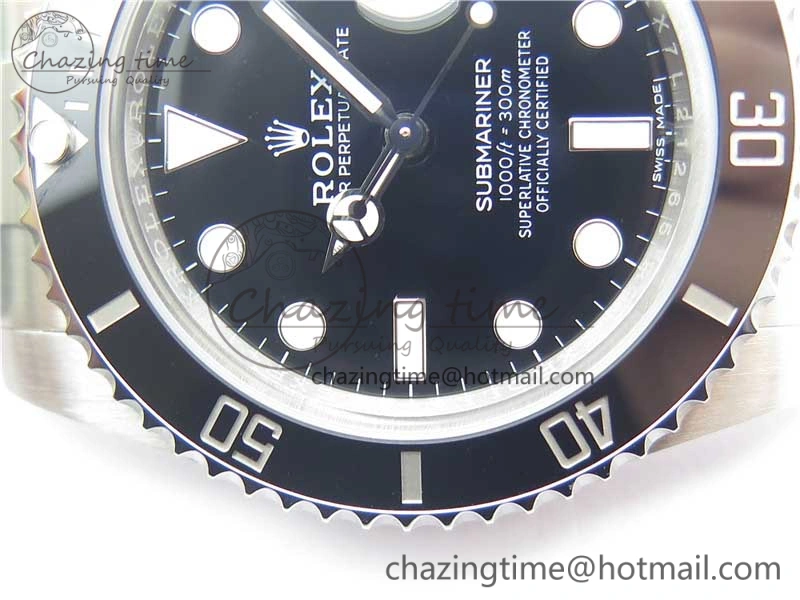 Submariner 116610 LN Black Ceramic ZZF 904L 1:1 Best Edition on SS Bracelet SA3135 V2