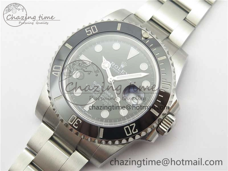 Submariner 116610 LN Black Ceramic ZZF 904L 1:1 Best Edition on SS Bracelet SA3135 V2