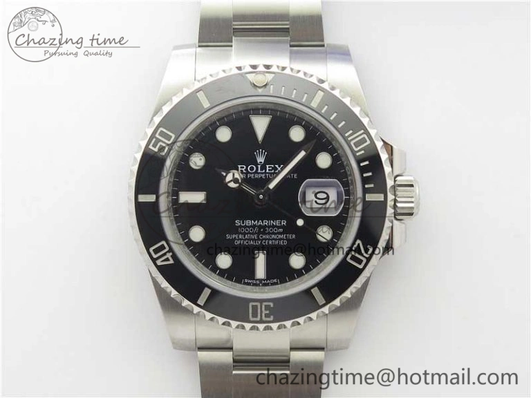 Submariner 116610 LN Black Ceramic ZZF 904L 1:1 Best Edition on SS Bracelet SA3135 V2