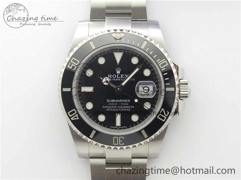 Submariner 116610 LN Black Ceramic ZZF 904L 1:1 Best Edition on SS Bracelet SA3135 V2