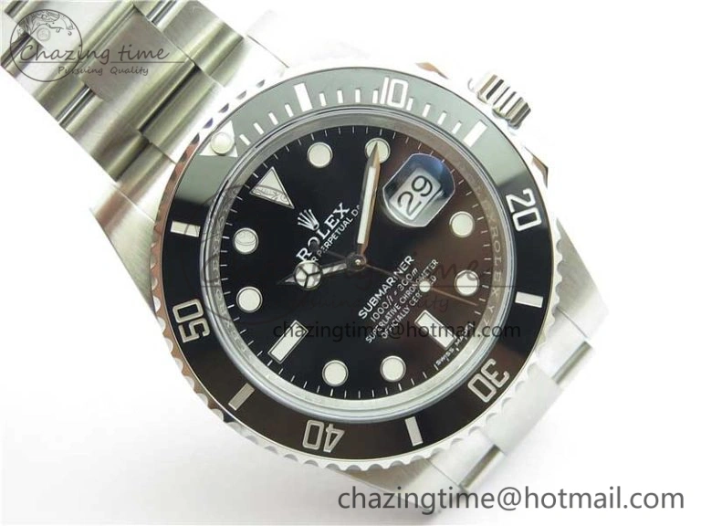 Submariner 116610 LN Black Ceramic ZZF 904L 1:1 Best Edition on SS Bracelet VR3135 V3