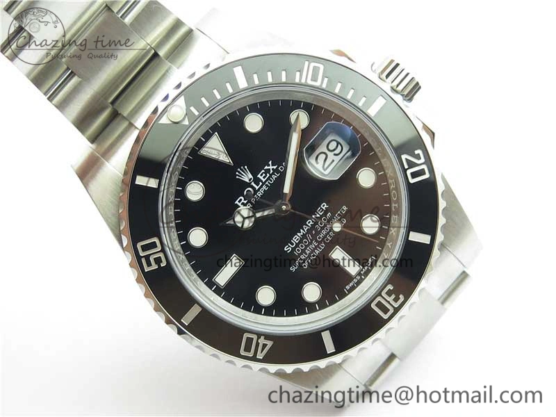 Submariner 116610 LN Black Ceramic ZZF 904L 1:1 Best Edition on SS Bracelet VR3135 V3