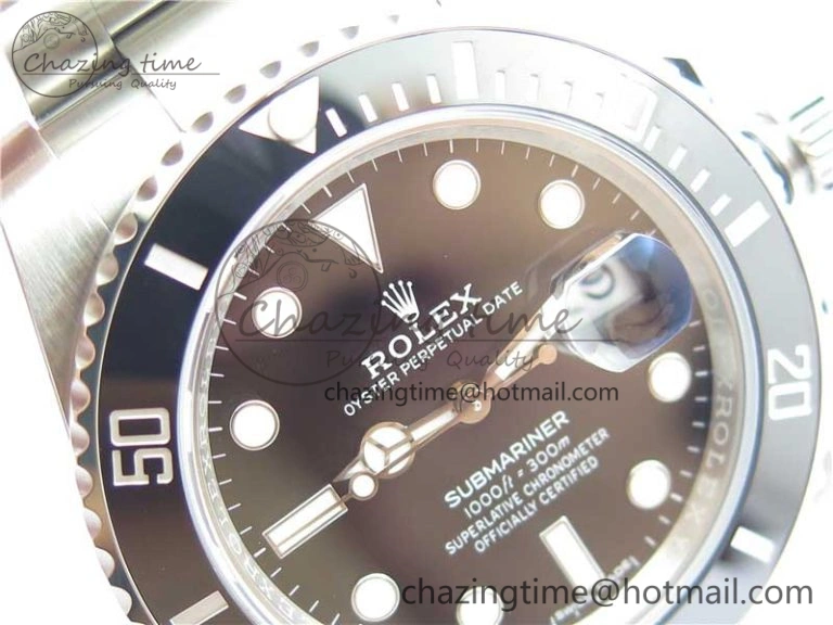 Submariner 116610 LN Black Ceramic ZZF 904L 1:1 Best Edition on SS Bracelet VR3135 V3