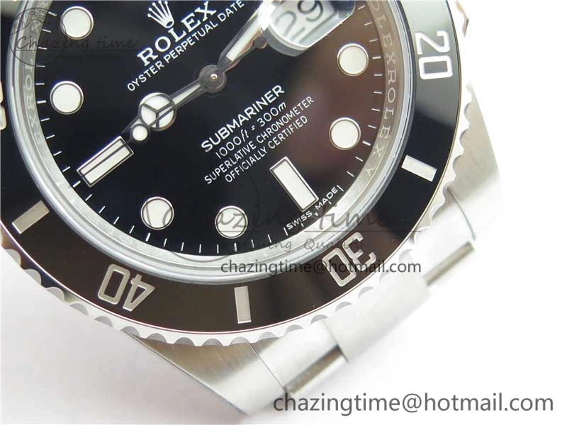 Submariner 116610 LN Black Ceramic ZZF 904L 1:1 Best Edition on SS Bracelet VR3135 V3