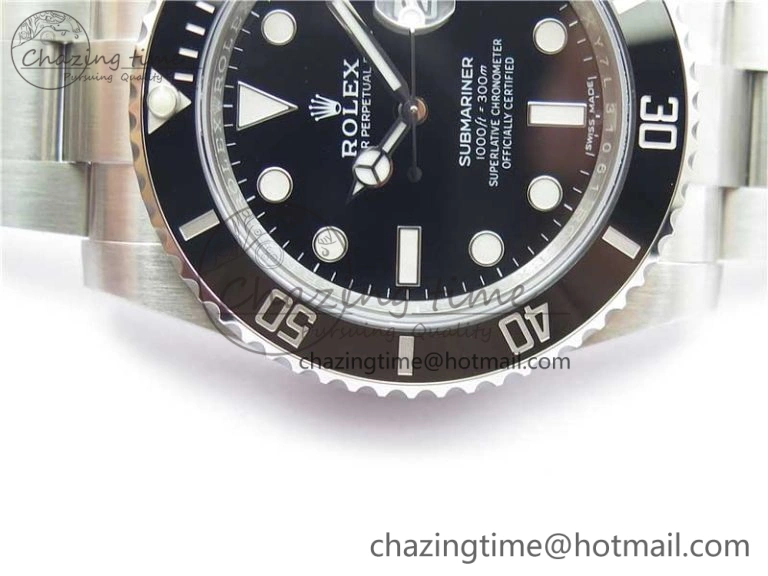 Submariner 116610 LN Black Ceramic ZZF 904L 1:1 Best Edition on SS Bracelet VR3135 V3