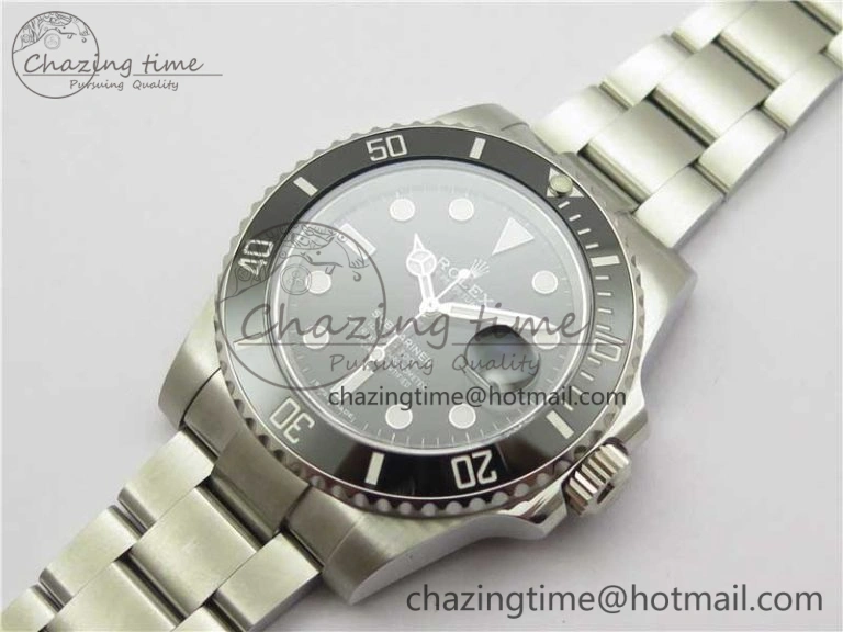 Submariner 116610 LN Black Ceramic ZZF 904L 1:1 Best Edition on SS Bracelet VR3135 V3
