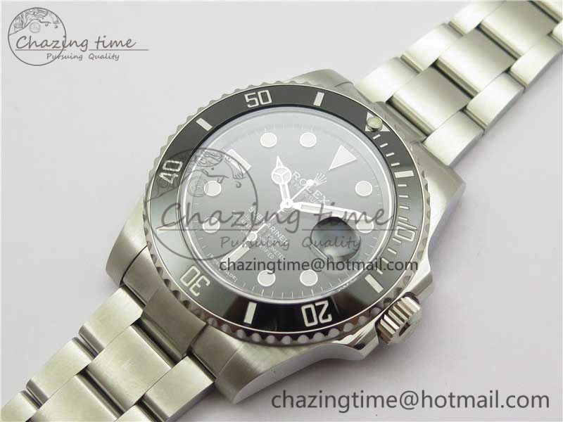 Submariner 116610 LN Black Ceramic ZZF 904L 1:1 Best Edition on SS Bracelet VR3135 V3