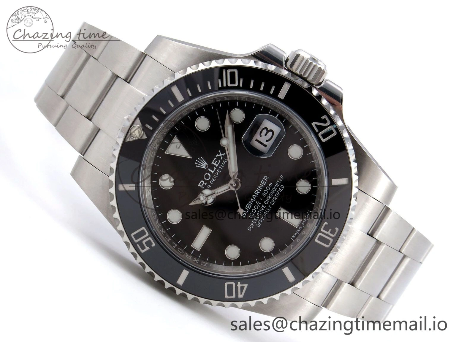 Submariner 116610 LN HGF 1:1 Best Edition Black Dial on SS Bracelet SH3135 V2
