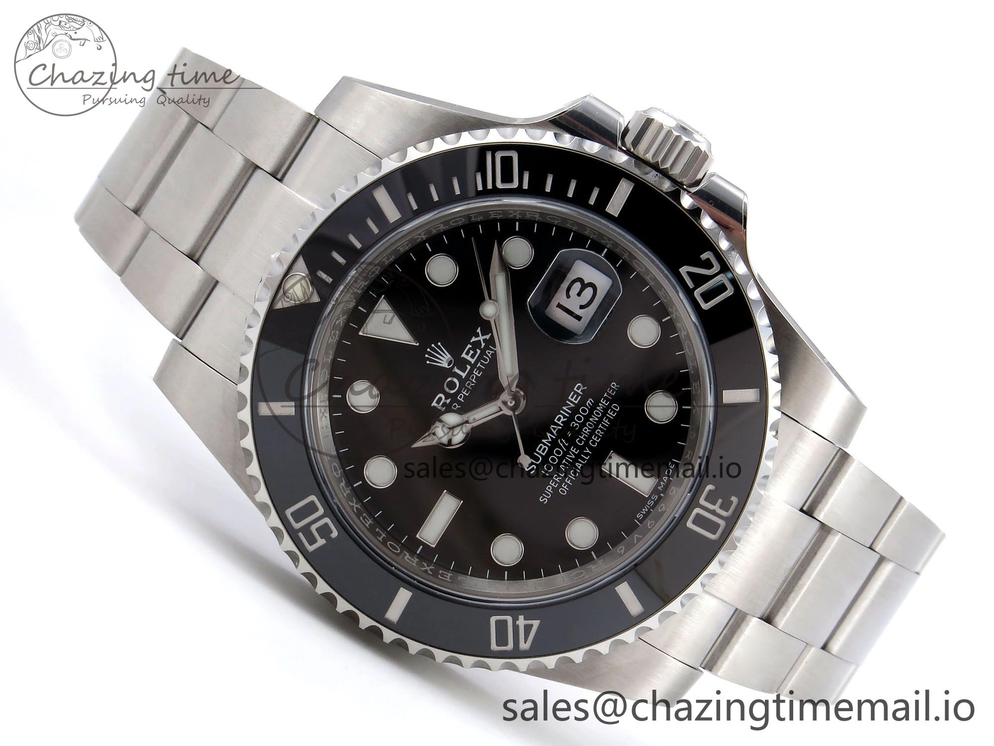 Submariner 116610 LN HGF 1:1 Best Edition Black Dial on SS Bracelet SH3135 V2