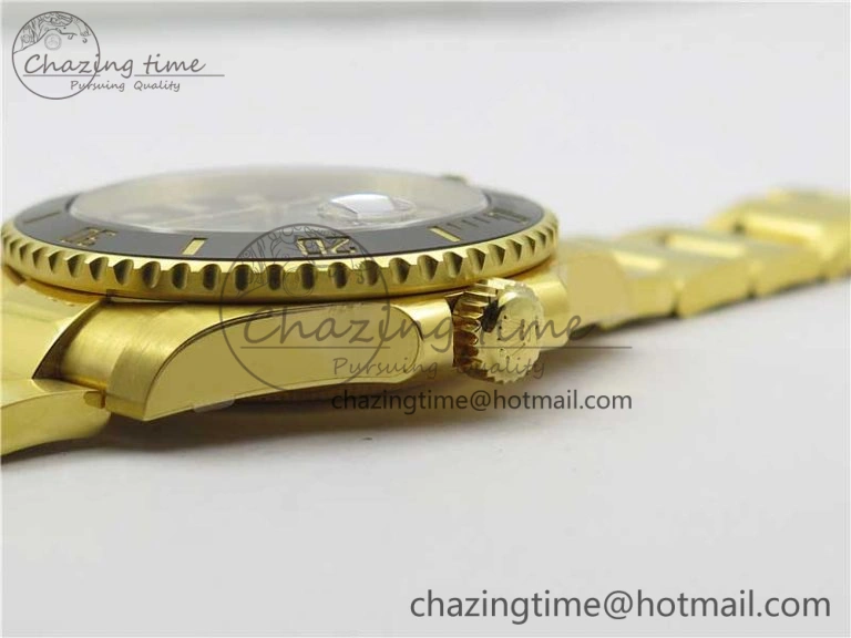Submariner 116610 LN ROF Best Edition YG Wrapped Black Dial on YG Wrapped Bracelet A2836