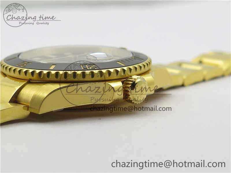 Submariner 116610 LN ROF Best Edition YG Wrapped Black Dial on YG Wrapped Bracelet A2836