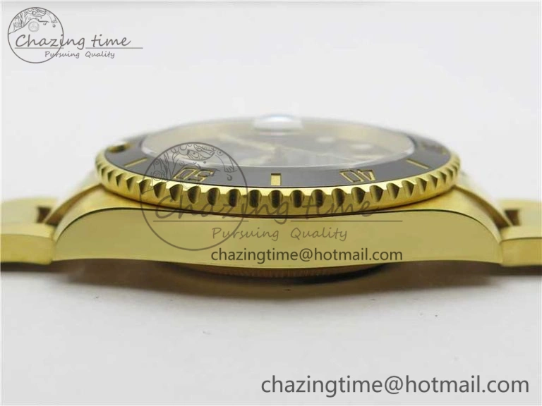 Submariner 116610 LN ROF Best Edition YG Wrapped Black Dial on YG Wrapped Bracelet A2836