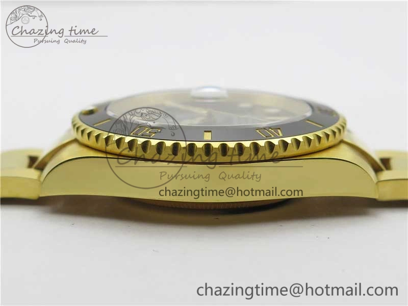 Submariner 116610 LN ROF Best Edition YG Wrapped Black Dial on YG Wrapped Bracelet A2836