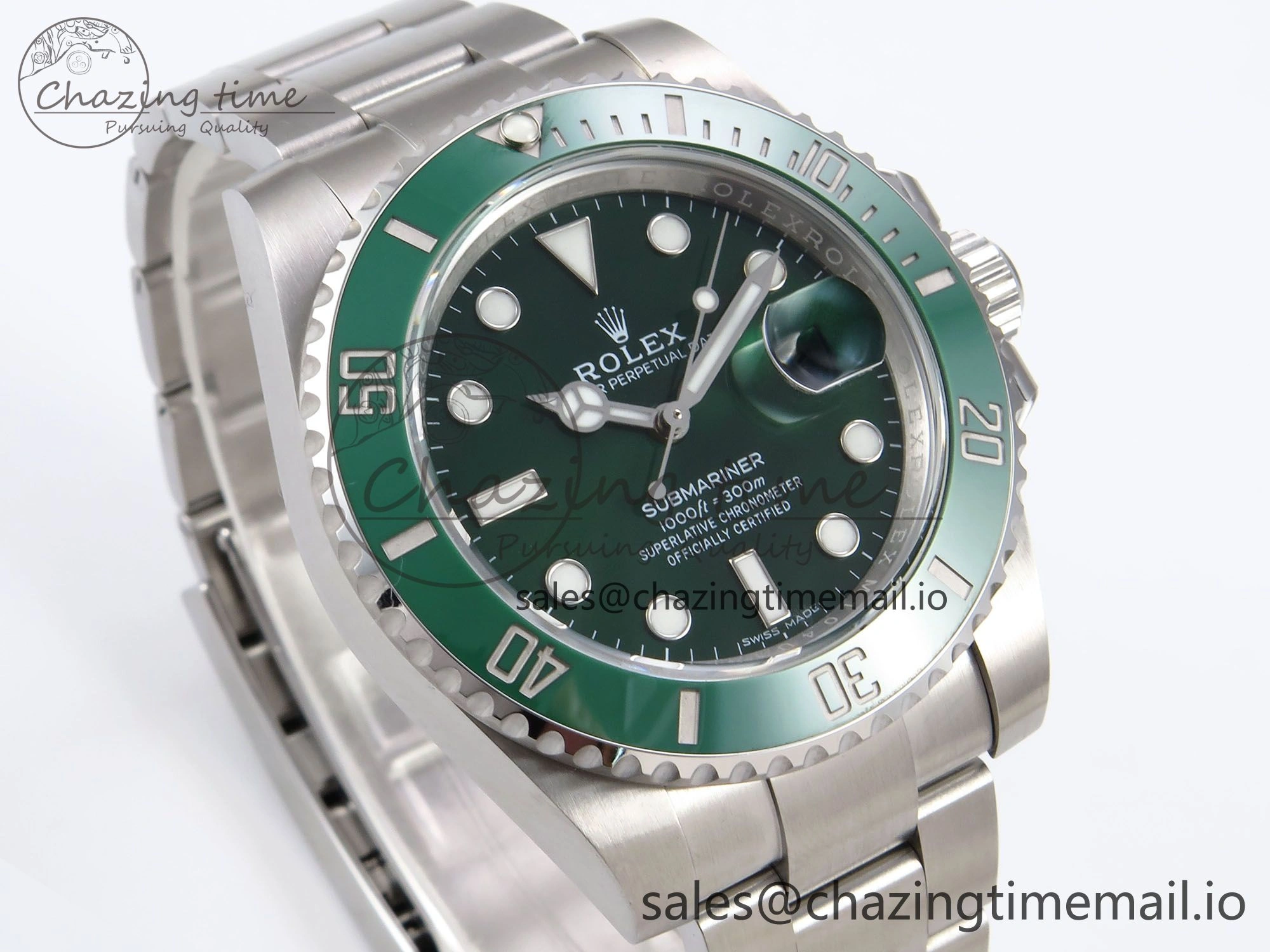 Submariner 116610 LV 40mm RF 1:1 Best Edition Green Ceramic on SS 904L Bracelet Steel VR3135