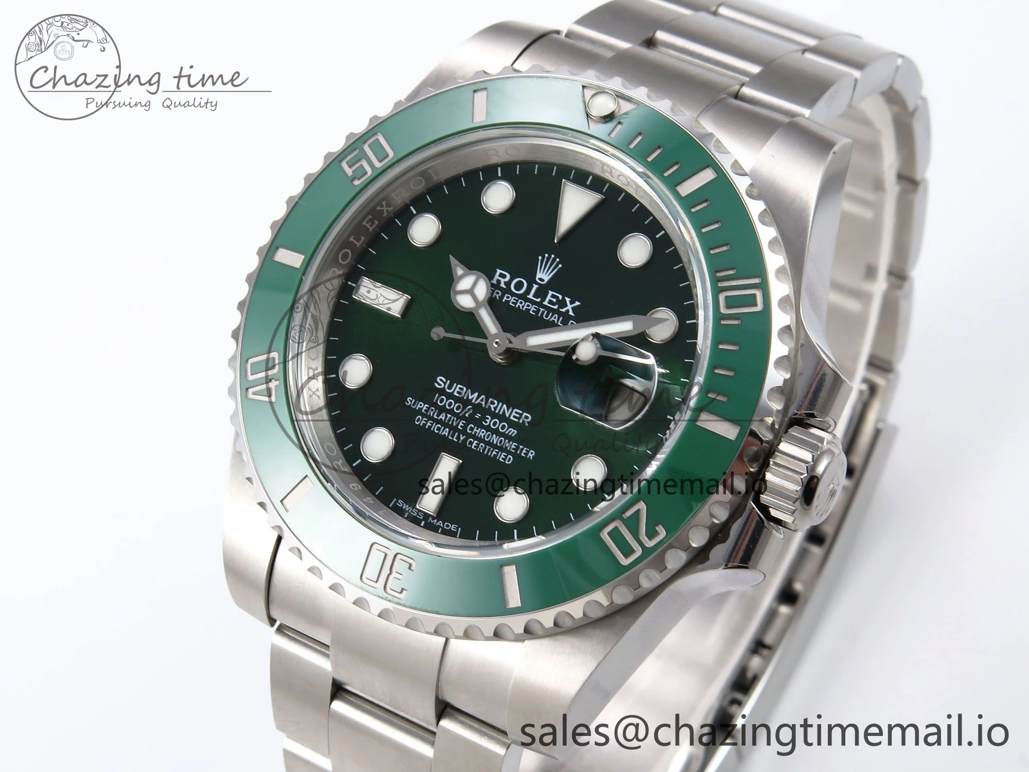 Submariner 116610 LV 40mm RF 1:1 Best Edition Green Ceramic on SS 904L Bracelet Steel VR3135
