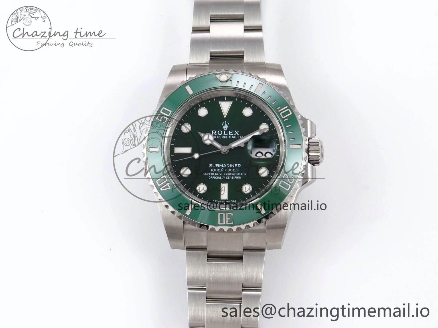 Submariner 116610 LV 40mm RF 1:1 Best Edition Green Ceramic on SS 904L Bracelet Steel VR3135
