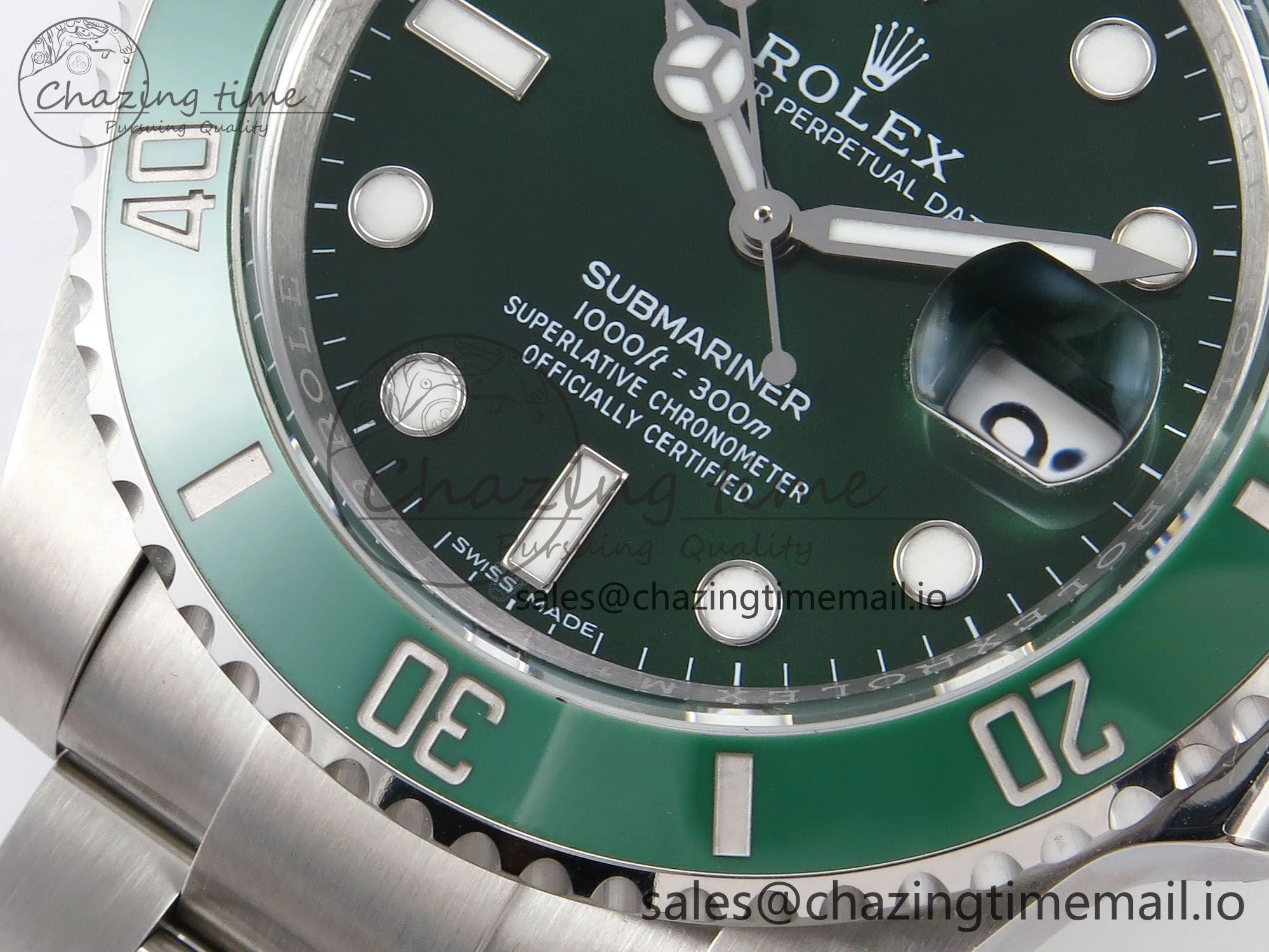 Submariner 116610 LV 40mm RF 1:1 Best Edition Green Ceramic on SS 904L Bracelet Steel VR3135