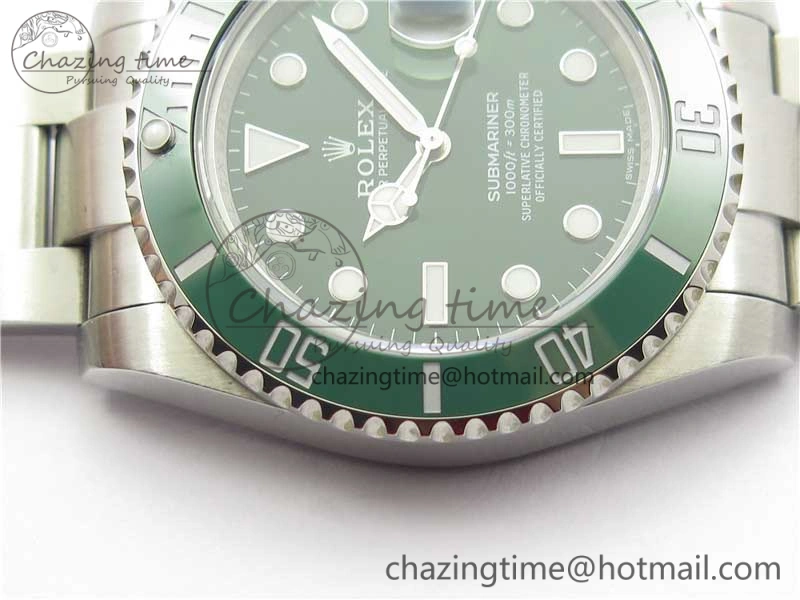 Submariner 116610 LV Green Ceramic 316L Bp Maker 1:1 Best Edition Green Dial on SS Bracelet SA3135 V2