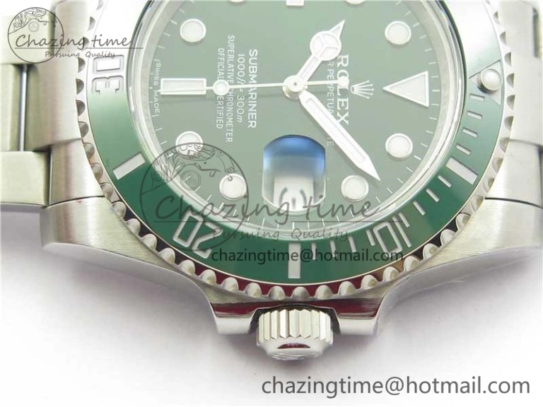 Submariner 116610 LV Green Ceramic 316L Bp Maker 1:1 Best Edition Green Dial on SS Bracelet SA3135 V2