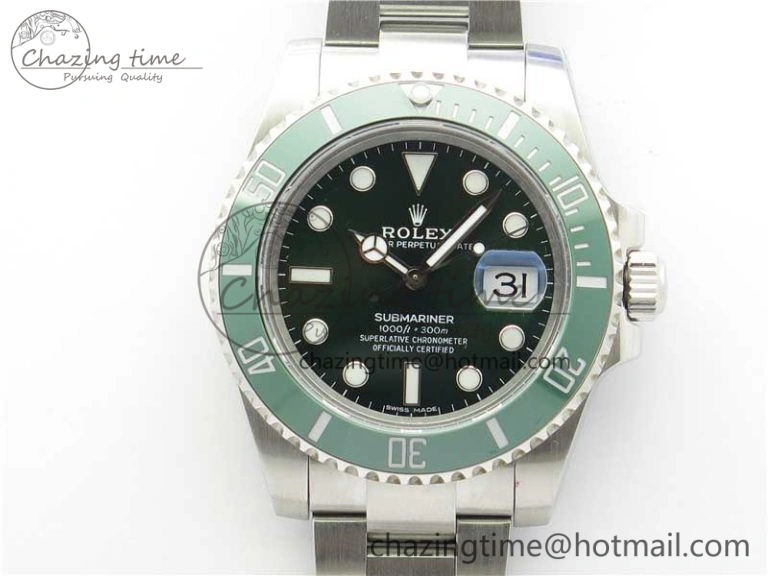 Submariner 116610 LV Green Ceramic 316L Bp Maker 1:1 Best Edition Green Dial on SS Bracelet SA3135 V2
