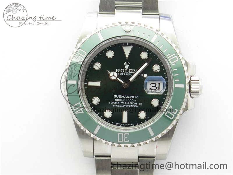 Submariner 116610 LV Green Ceramic 316L Bp Maker 1:1 Best Edition Green Dial on SS Bracelet SA3135 V2