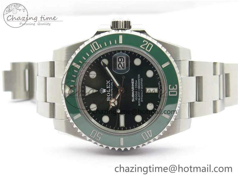 Submariner 116610 LV Green Ceramic 316L Steel Noob 1:1 Best Edition V10.5