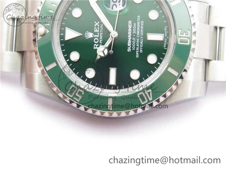 Submariner 116610 LV Green Ceramic 316L Steel Noob 1:1 Best Edition V10.5