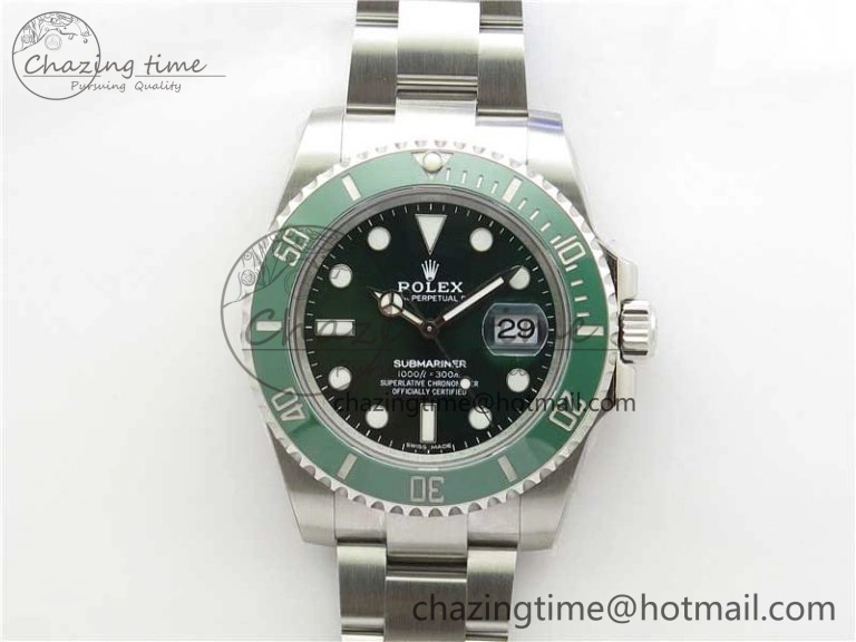 Submariner 116610 LV Green Ceramic 316L Steel Noob 1:1 Best Edition V10.5