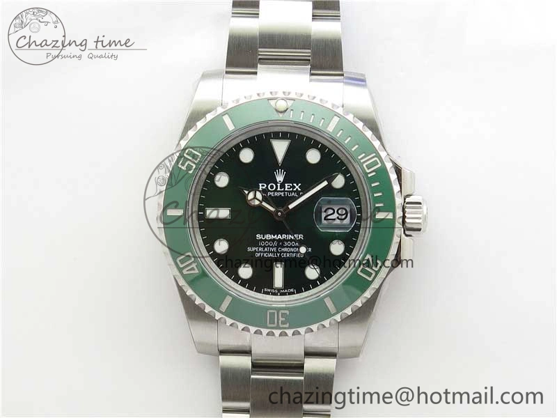 Submariner 116610 LV Green Ceramic 316L Steel Noob 1:1 Best Edition V10.5