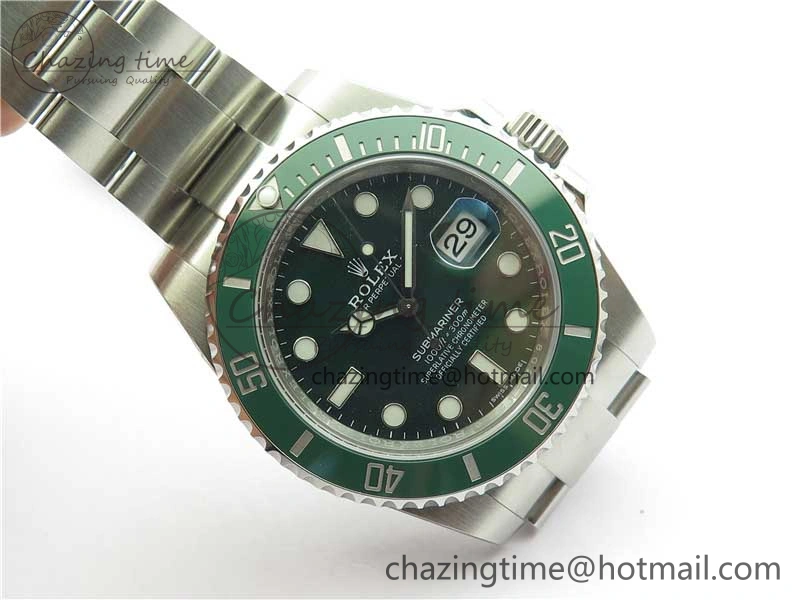 Submariner 116610 LV Green Ceramic 904L Steel V6F 1:1 Best Edition VS3135 V2 (Free Rubber B)