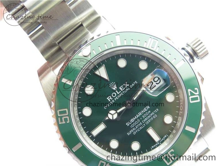 Submariner 116610 LV Green Ceramic 904L Steel V6F 1:1 Best Edition VS3135 V2 (Free Rubber B)