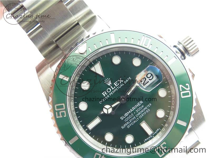 Submariner 116610 LV Green Ceramic 904L Steel V6F 1:1 Best Edition VS3135 V2 (Free Rubber B)