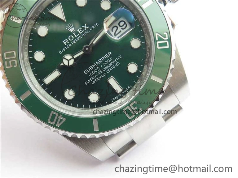Submariner 116610 LV Green Ceramic 904L Steel V6F 1:1 Best Edition VS3135 V2 (Free Rubber B)