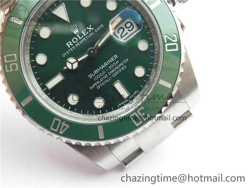 Submariner 116610 LV Green Ceramic 904L Steel V6F 1:1 Best Edition VS3135 V2 (Free Rubber B)