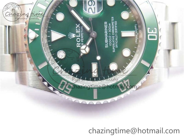Submariner 116610 LV Green Ceramic 904L Steel V6F 1:1 Best Edition VS3135 V2 (Free Rubber B)