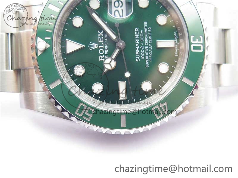 Submariner 116610 LV Green Ceramic 904L Steel V6F 1:1 Best Edition VS3135 V2 (Free Rubber B)