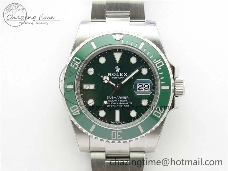 Submariner 116610 LV Green Ceramic 904L Steel V6F 1:1 Best Edition VS3135 V2 (Free Rubber B)