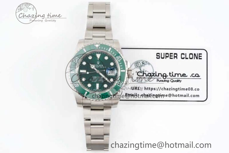 Submariner 116610 LV Green Ceramic APSF 1:1 Best Edition on SS Bracelet VR3135