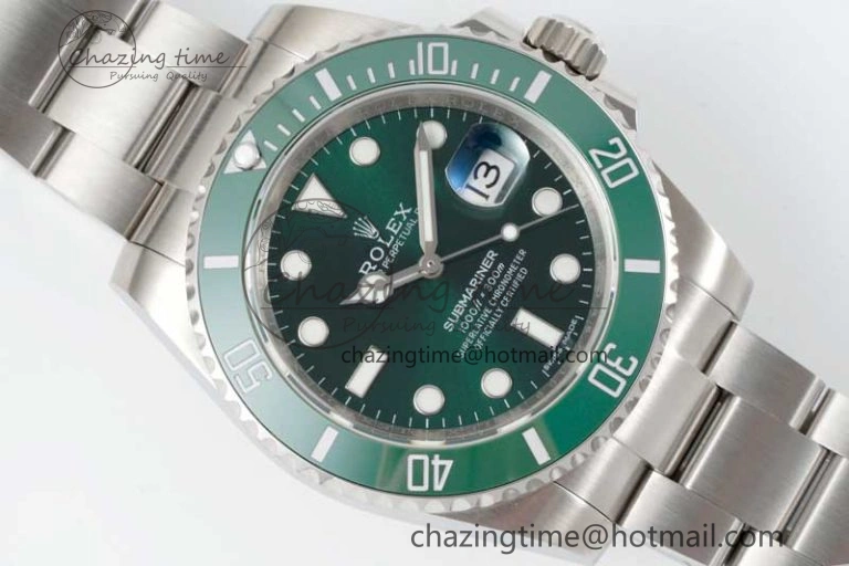 Submariner 116610 LV Green Ceramic APSF 1:1 Best Edition on SS Bracelet VR3135